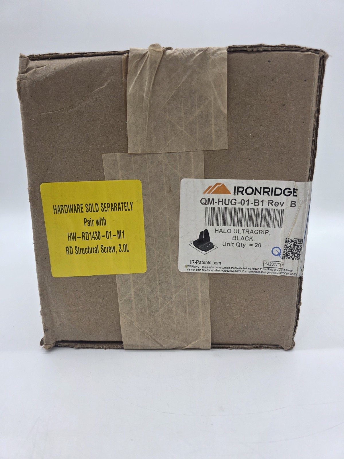 20 PACK, IRONRIDGE HALO ULTRAGRIP, QM-HUG-01-B1, Black, New / Genuine