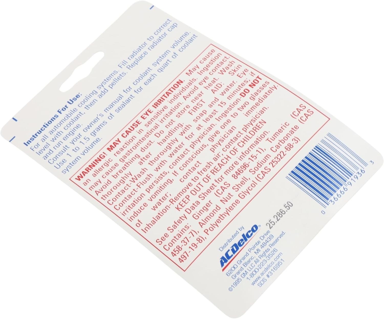 ACDelco GM Original Equipment Cooling System Sealing Tabs - 4g