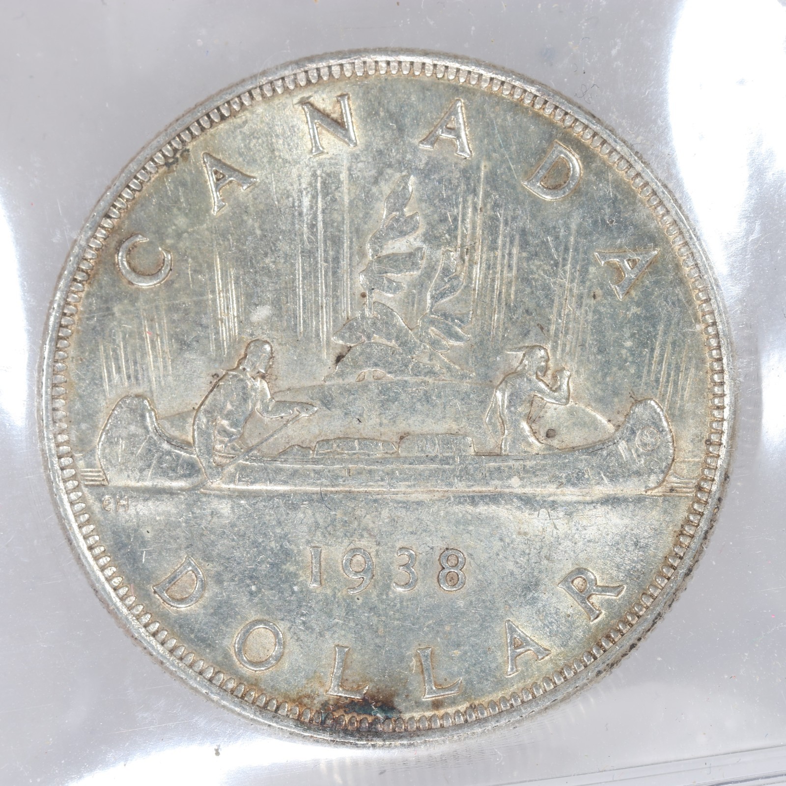 1938 Canada Silver Dollar ICCS AU55 - Key Date