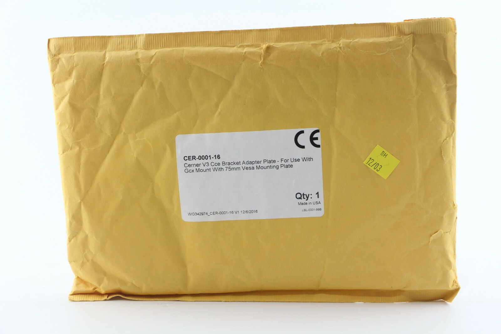 GCX Cerner V3 CCE Bracket Adapter Plate (CER-0001-16) (BH)