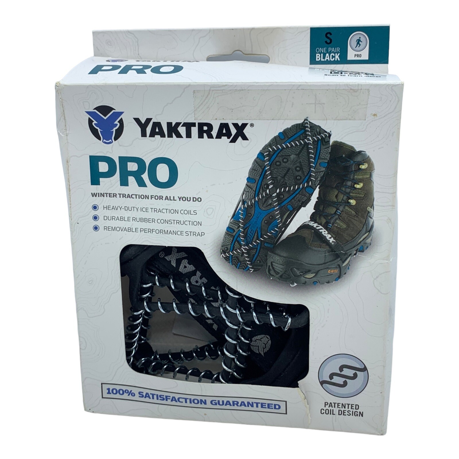 YAKTRAX PRO Winter Traction Shoe Device Size SM Mens 5-8.5 Womens 6.5-10
