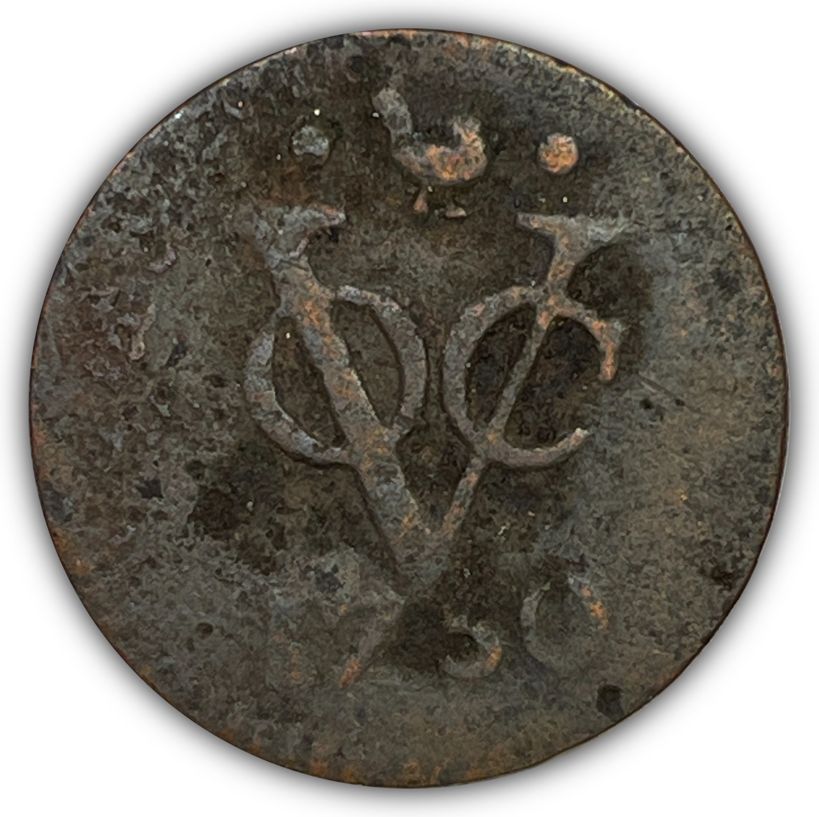 1750 Dutch East India Company Netherlands 1 Duit Coin #26146