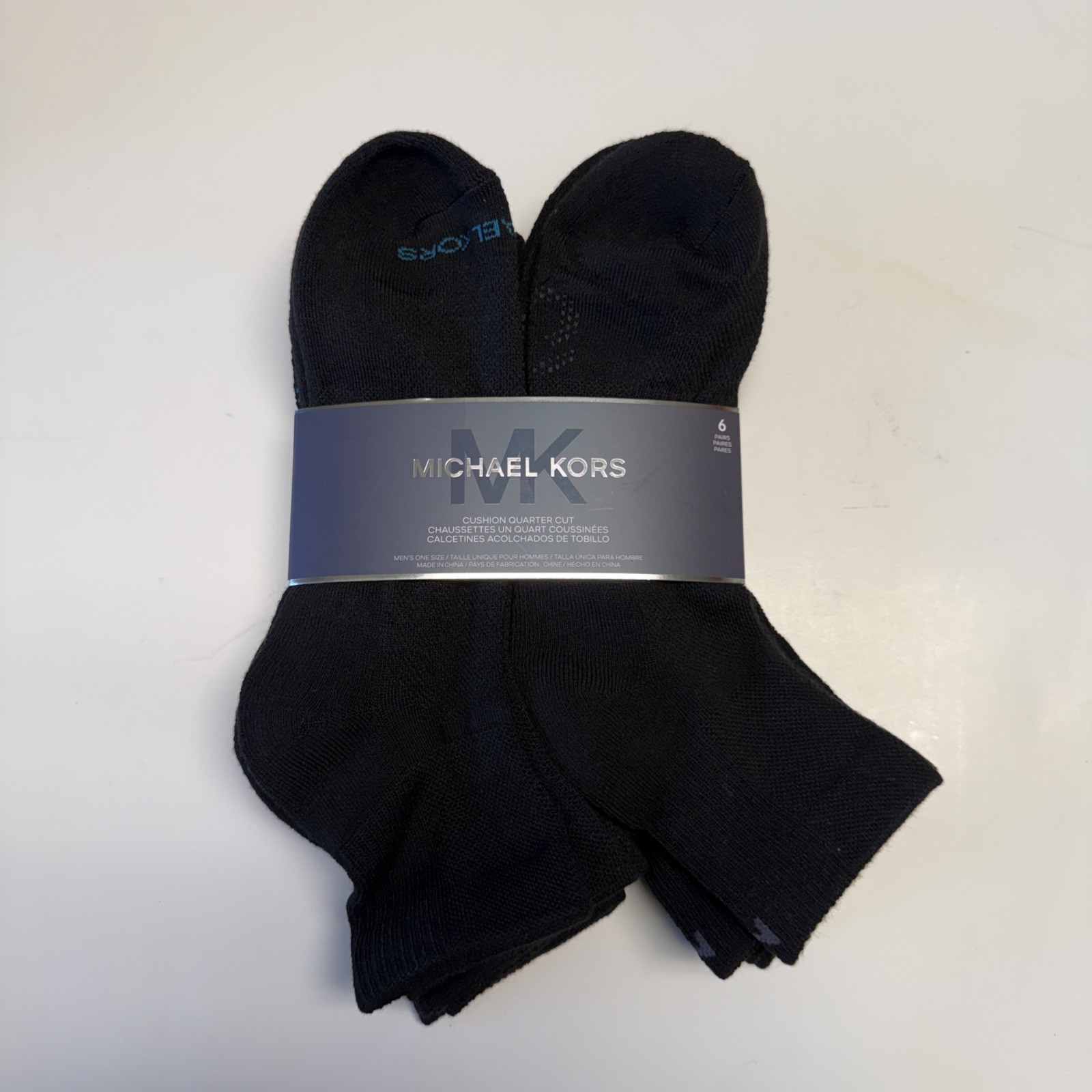 Michael Kors Men's 6-Pairs Performance Cushion Quarter Socks.