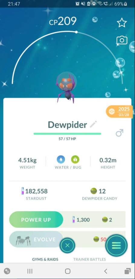 🕷Shiny Dewpider (Dazzling Araqua) Pokemon GO🕷 Exchange or PTC