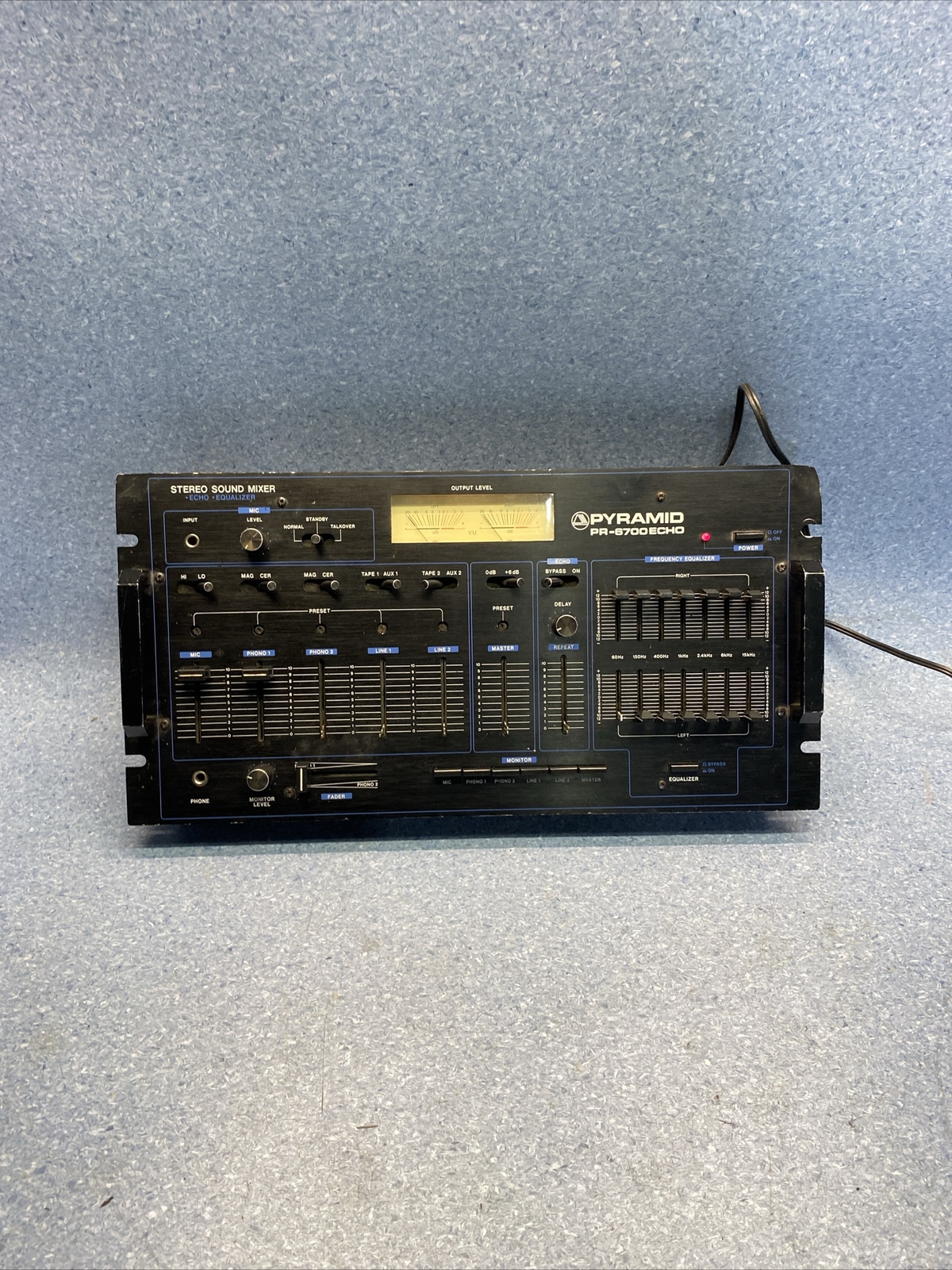 VINTAGE Pyramid PR-6700 Stereo Equalizer Mixer And Echo Sound Read…. AS-IS PARTS