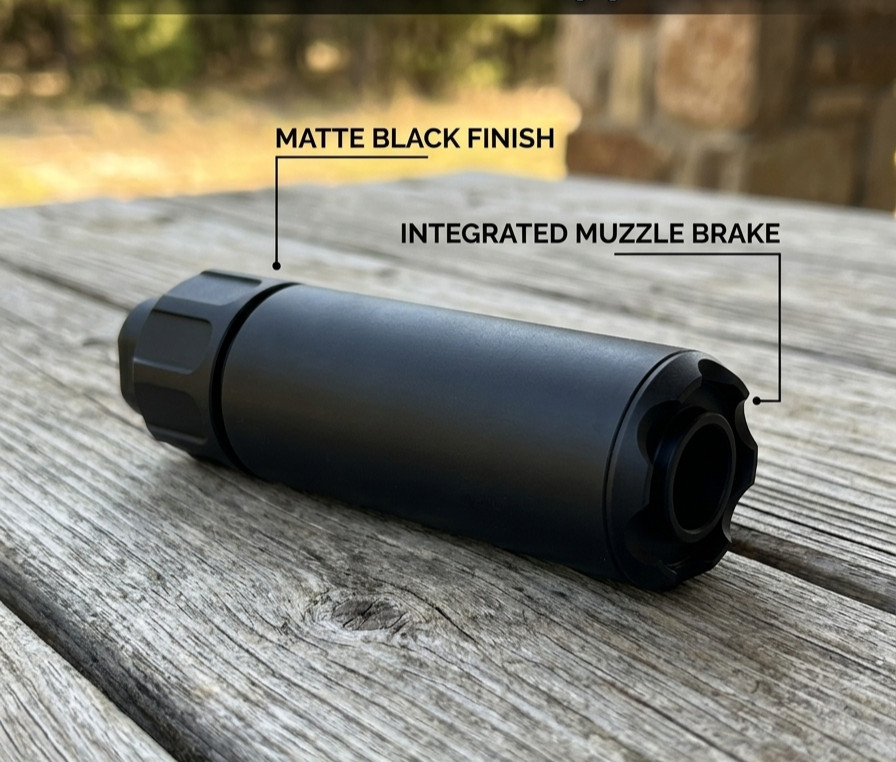 VeilStrike 4" Black  5/8"x24 Muzzle Brake Extension Tube for GBB