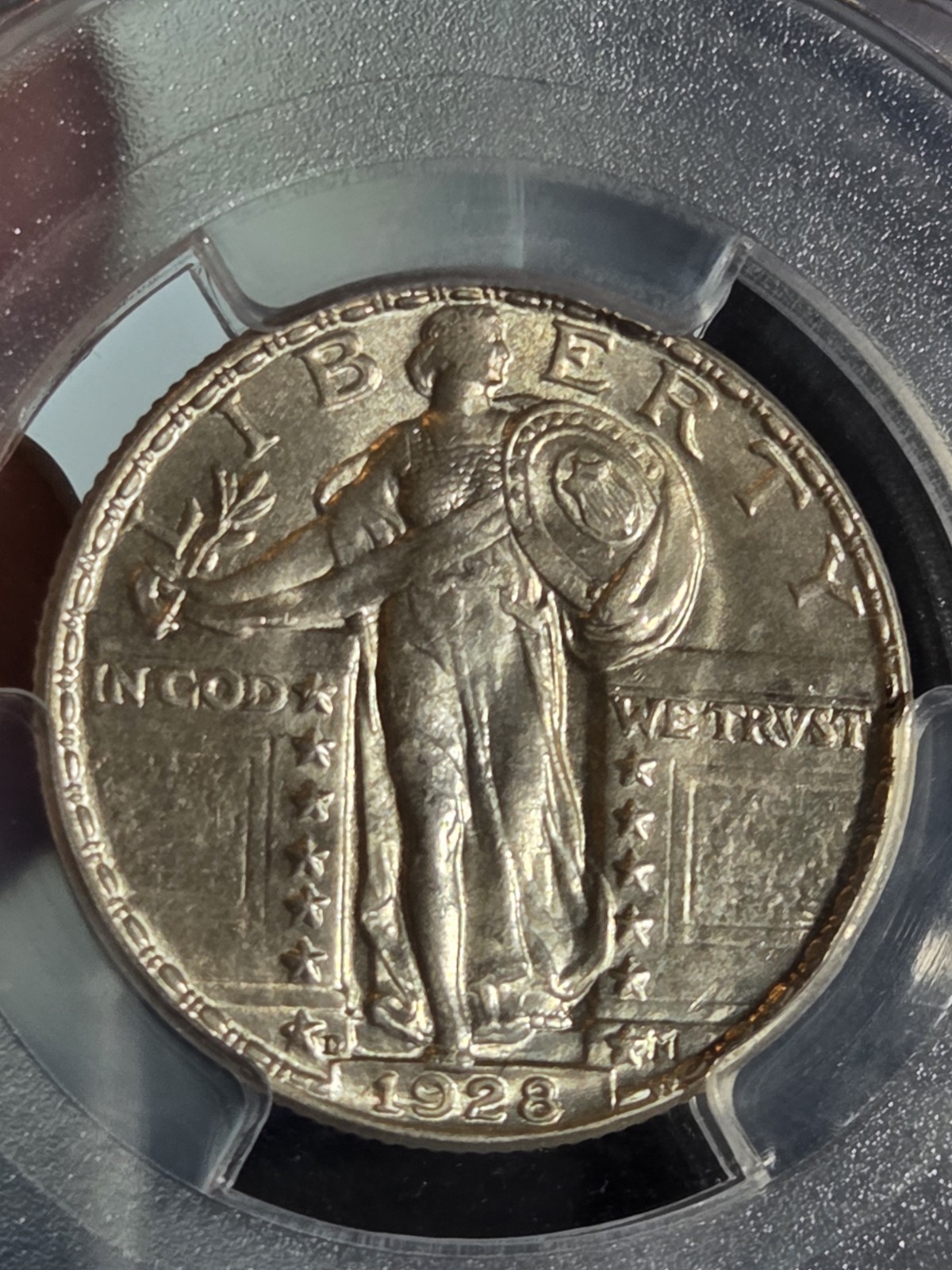 1928 D Standing Liberty Quarter 25c PCGS MS65