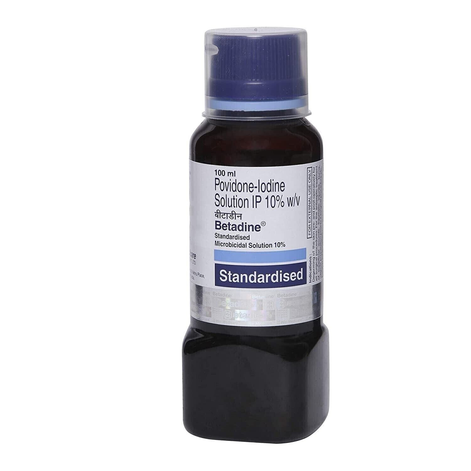 Betadine 100ml – 10% Povidone Iodine Solution for Cuts & Skin Disinfection