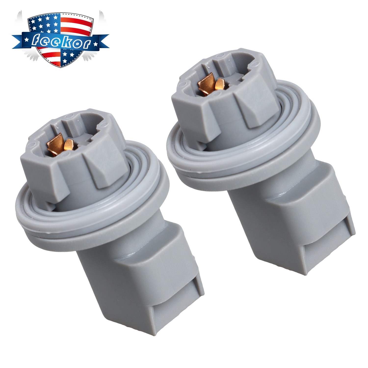Set of 2 License Plate Tail Light Brake Lamp Socket for 2008-2016 Ford Escape