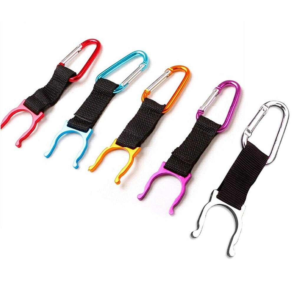 Colorsheng 5 Pcs Portable Carabiner Water Bottle Drink 12cm, Multicolor