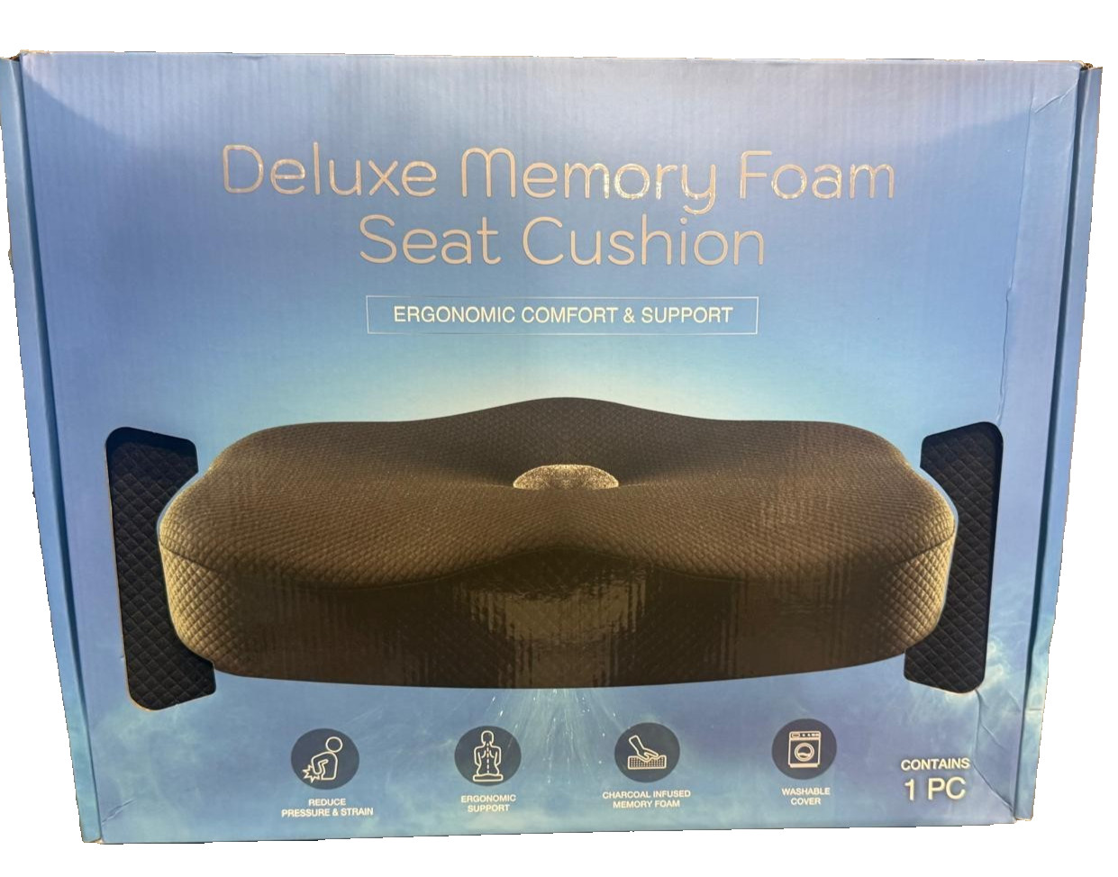 Memory Foam Seat Cushion Ergonomic Office Car Chair Back Tailbone Relief Pad-NEW
