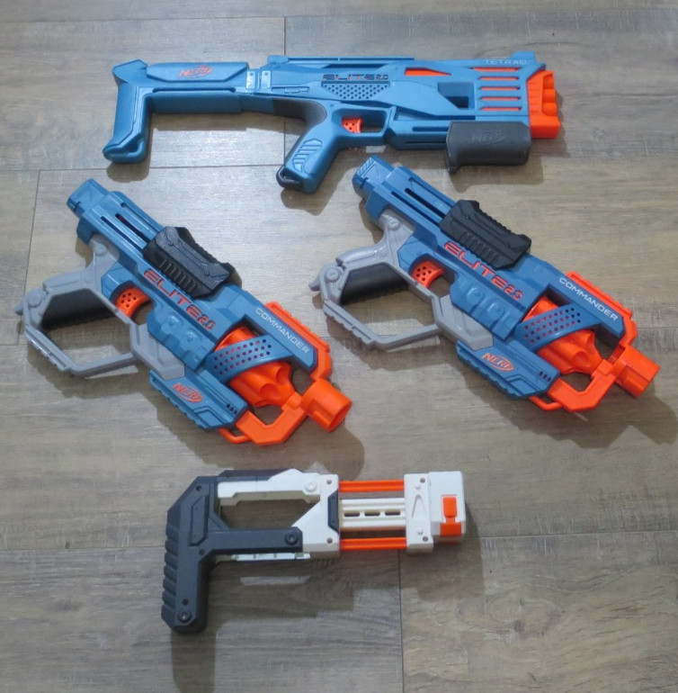 Nerf Elite 2.0 TETRAD AND COMMANDERS Lot Of 3 Blasters