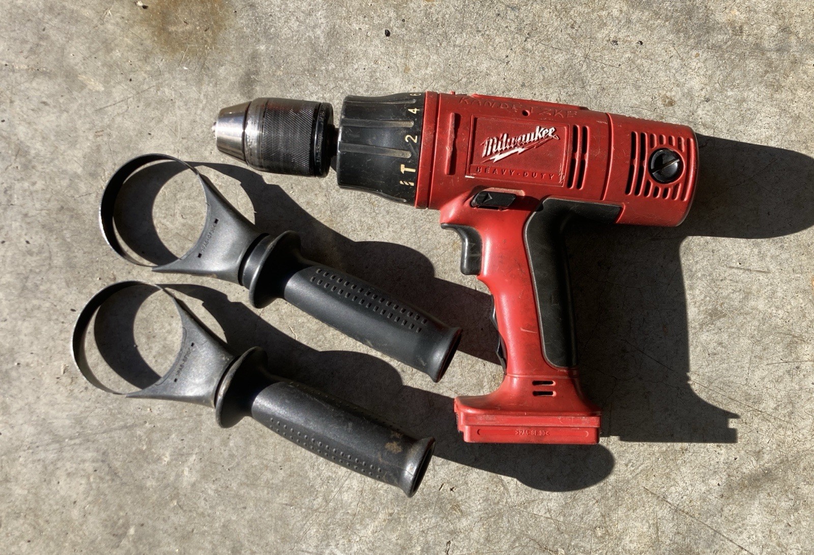 Milwaukee 0624-20 Heavy Duty 18v Cordless Hammer Drill w/ Handles TESTED WORKS