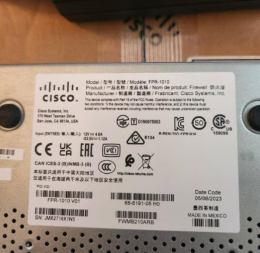 Cisco Firepower 1000 Series FPR-1010 Network Security/Firewall
