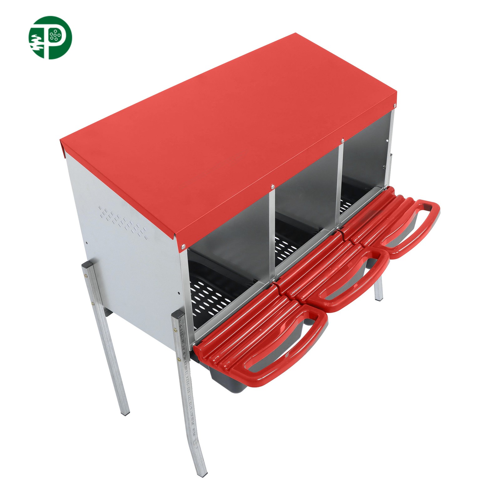 Nesting Box Chicken Nesting Boxes 3 Holes With Metal Legs Roll Out Laying Eggs