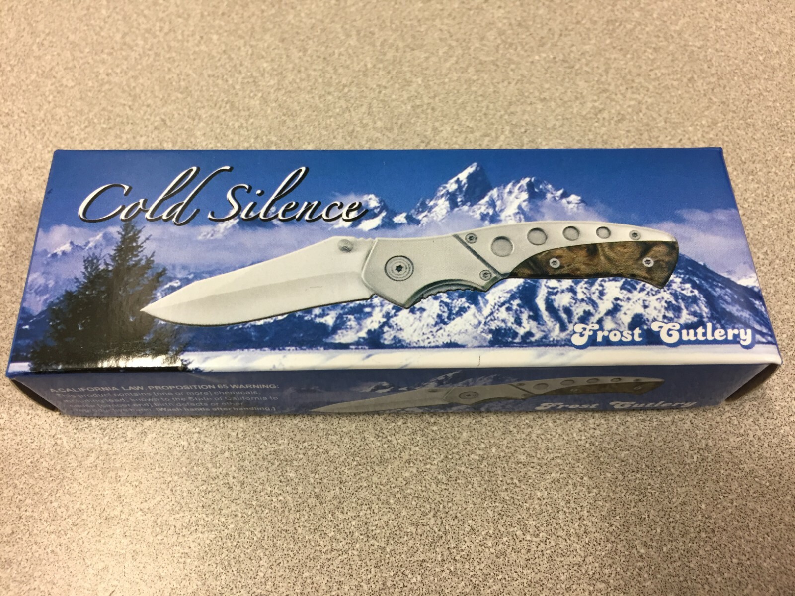 Frost Cutlery 15-944RT Cold Silence Brown/Silver  8 in. Tactical Folder Pocket K