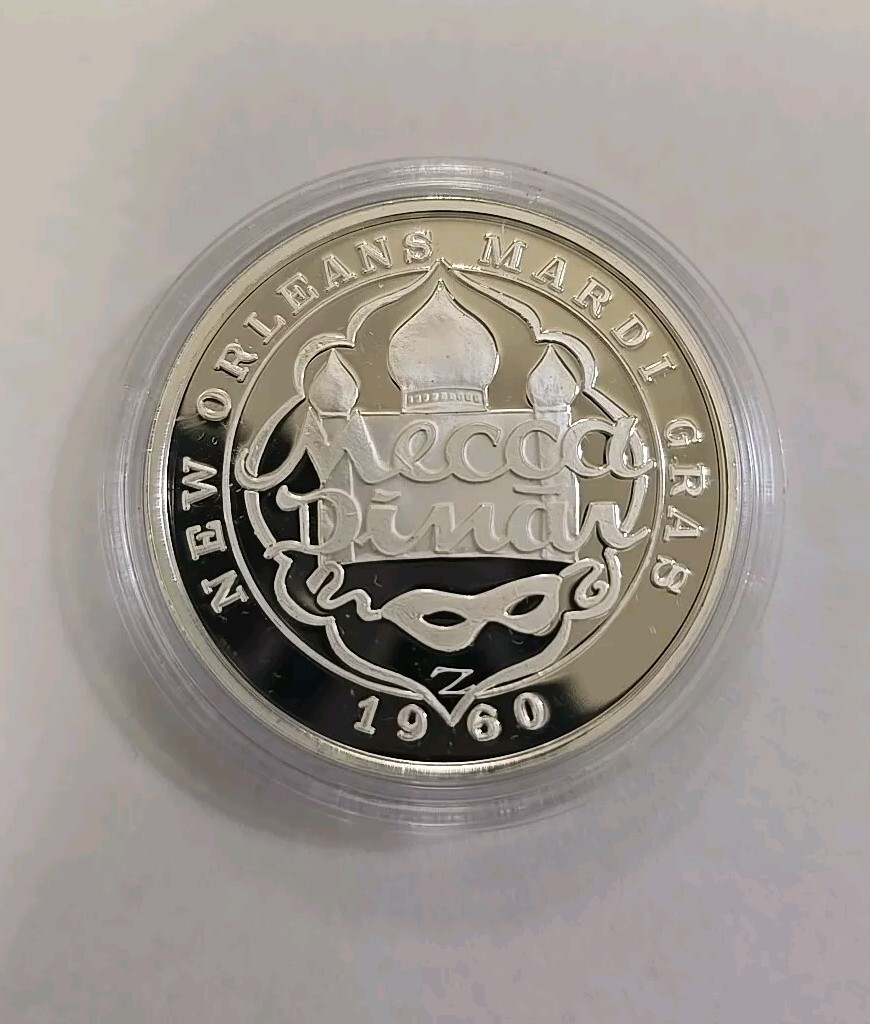 1976 Mardi Gras Mecca Dinar .999 Silver 1oz. Beautiful Round!