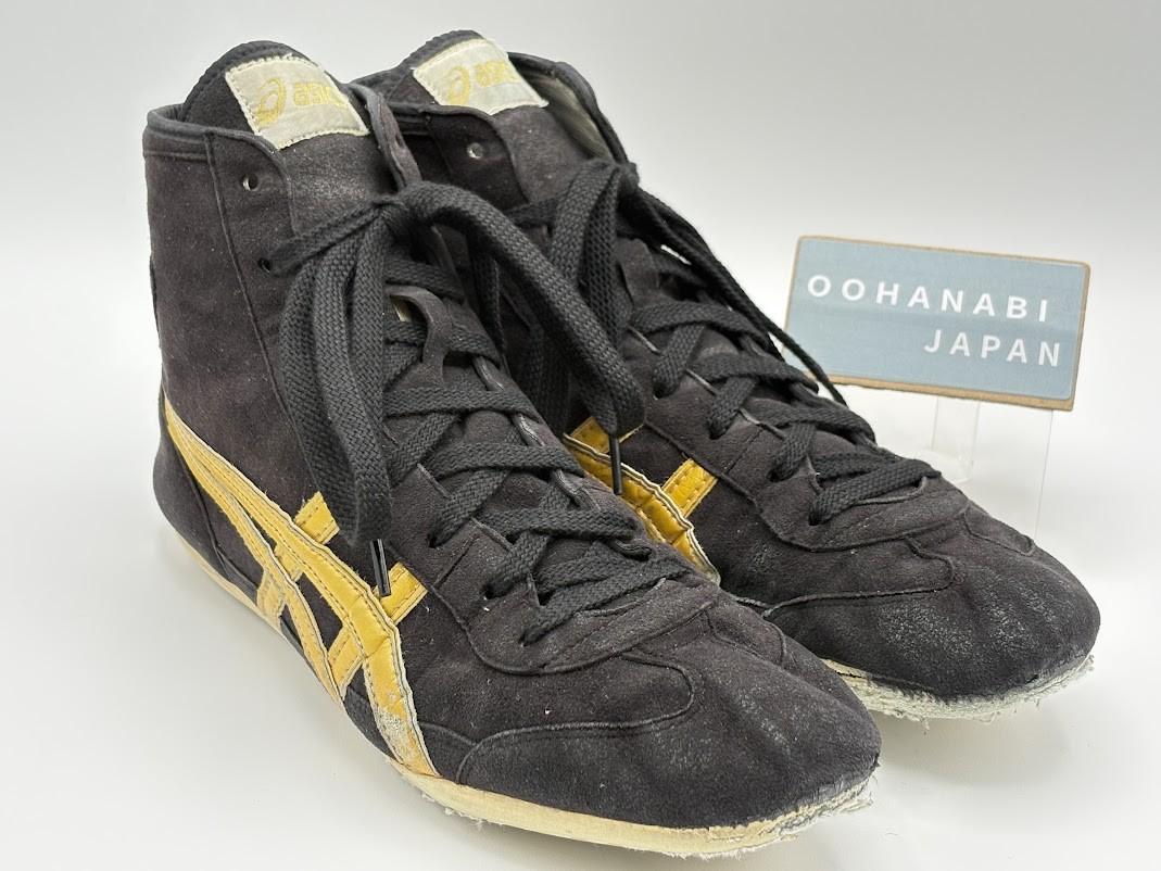 ASICS EX-EO Old model Wrestling Boxing shoes TWR900 US 8 26.0cm Black Gold USED
