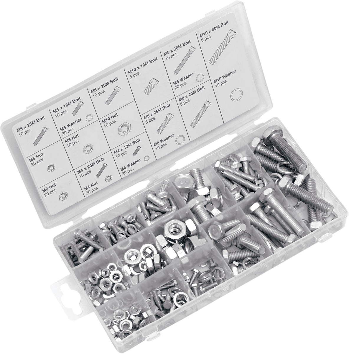 PERFORMANCE TOOL Metric Nut/Bolt Assortment For 240-Piece W5334