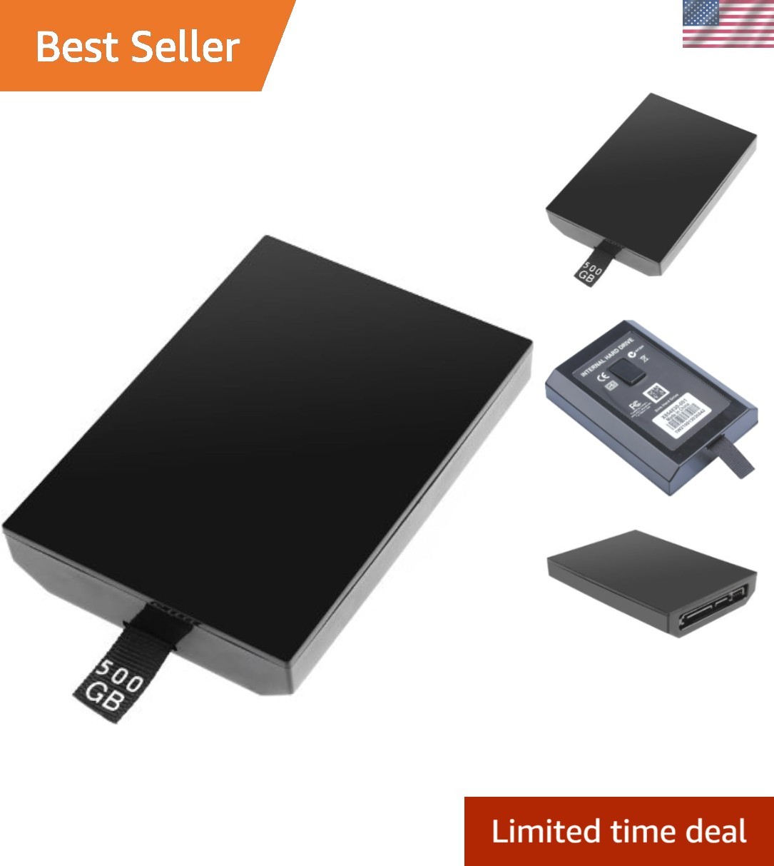 500GB Internal HDD for Xbox 360 Slim & E - Fast Game Loading and Storage