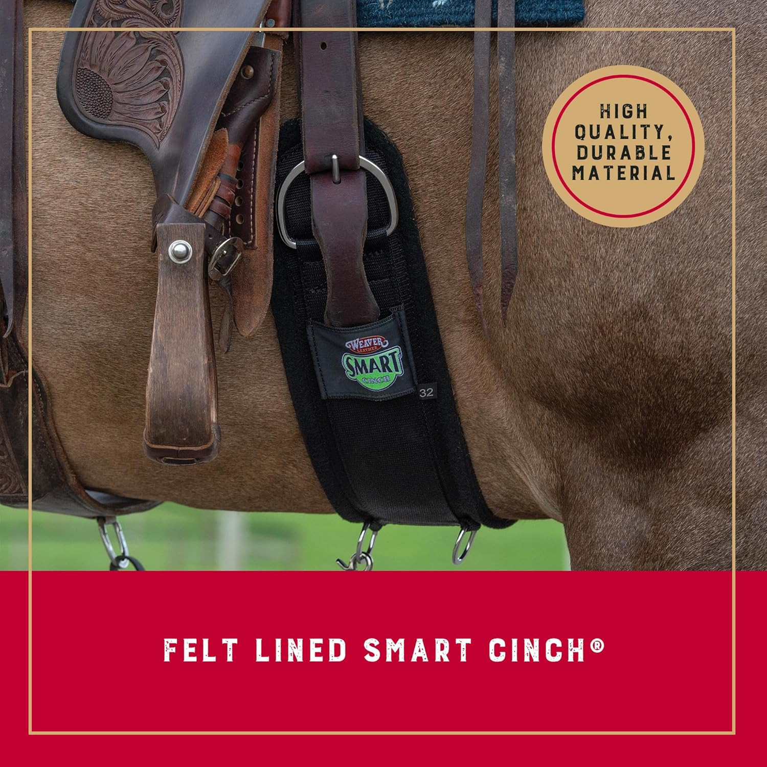 Felt Lined Straight Smart Cinch, 26-Inch, Black