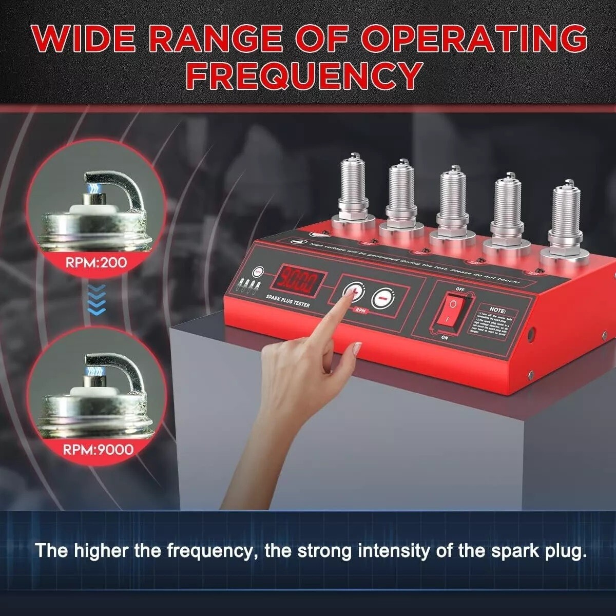 Car Spark Plug Tester Analyzer Ignition Coil Test Detect 5Socket Diagnostic Tool