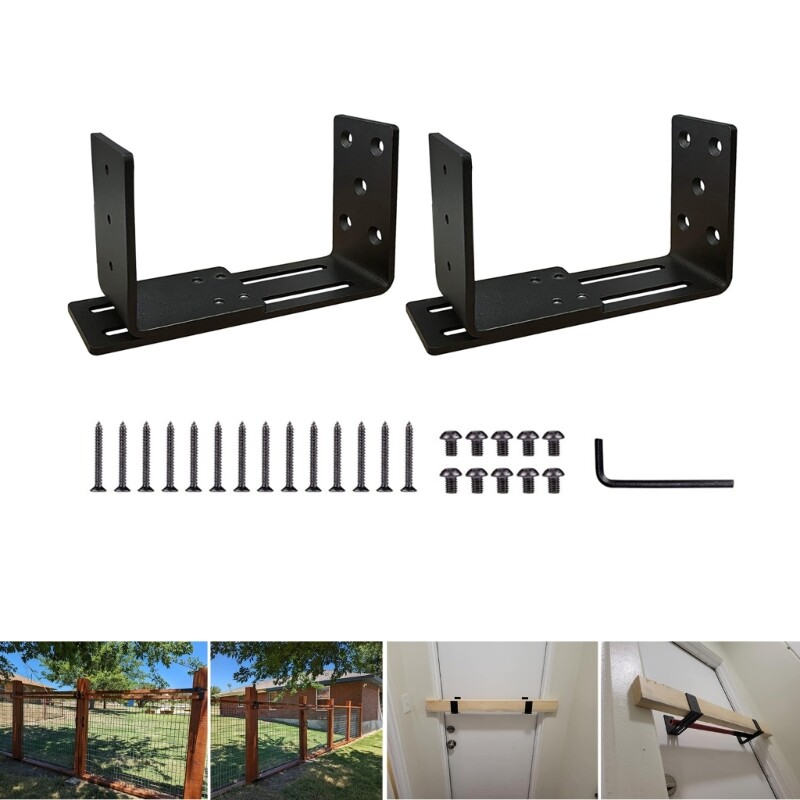 Durable Door Support Bracket Adjustable Door Barricades Bracket set for Outswing