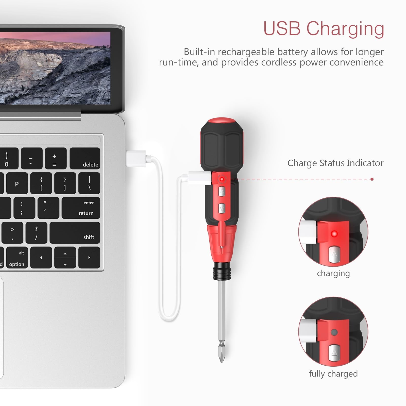 Cordless Screwdriver Kit, Rechargeable Screwdriver, Mini Power Screwdriver wi...