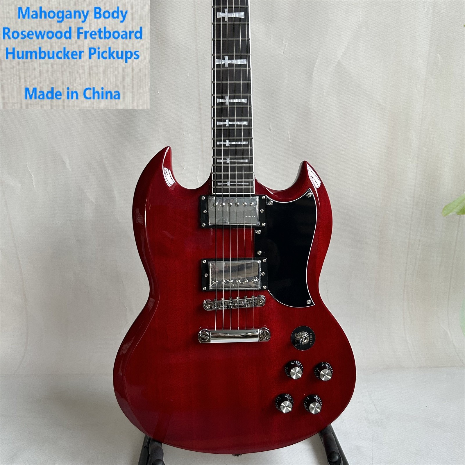 Custom Shop SG VC Gloss Red Electric Guitar HH Pickups Rosewood Fretboard