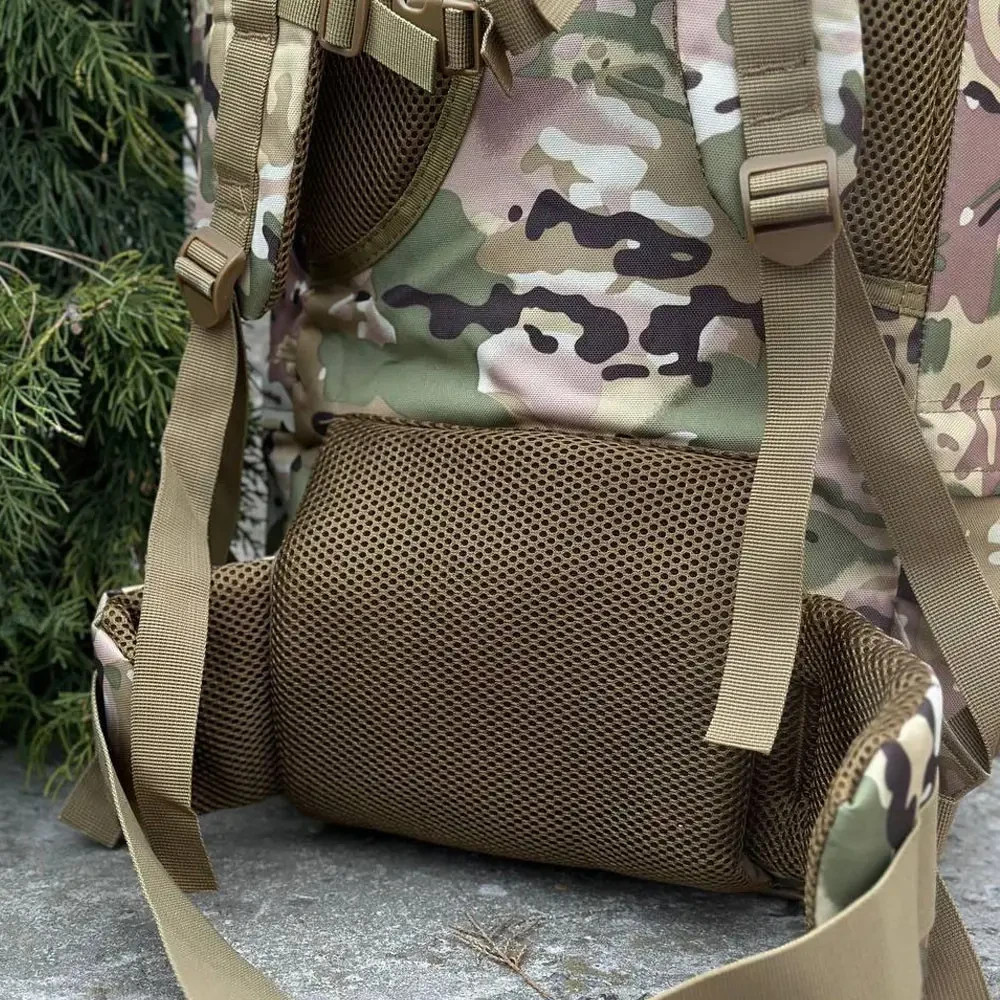 Tactical backpack 120L with aluminum frame multicam💛💙