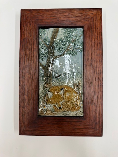 Medicine Bluff Fox Night Life Art Tile Craft Mission Style Family Woodworks