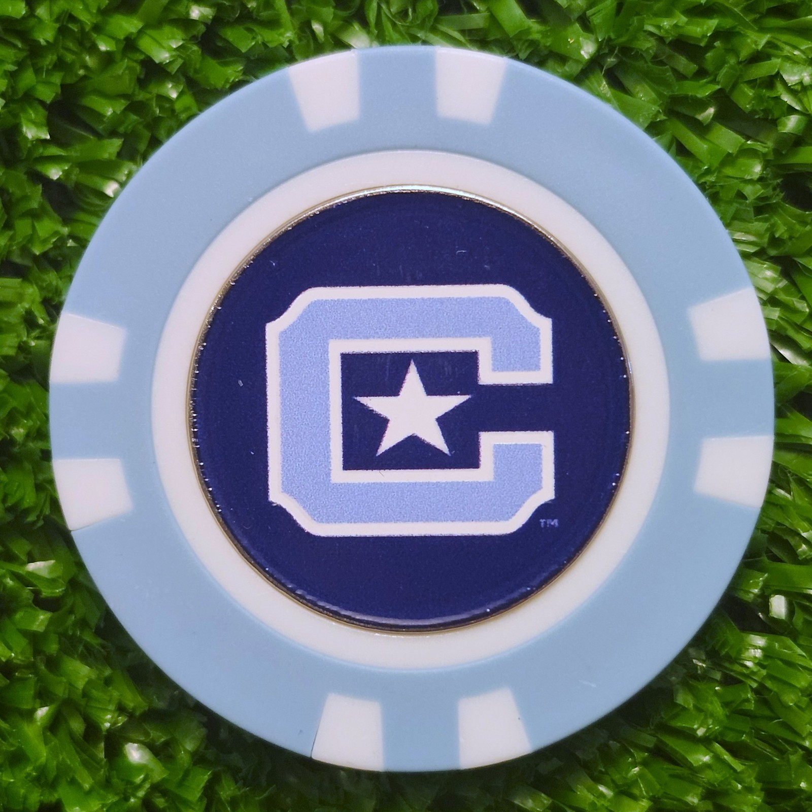 Citadel Bulldogs Golf Ball Marker Magnetic Poker Chip New