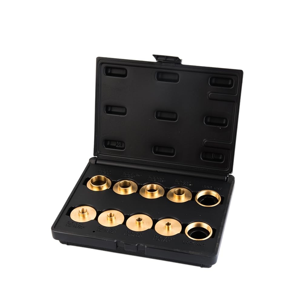 Router Bushing Set, Brass Template Guide Bushings for Woodworking, 5/16" to 1",