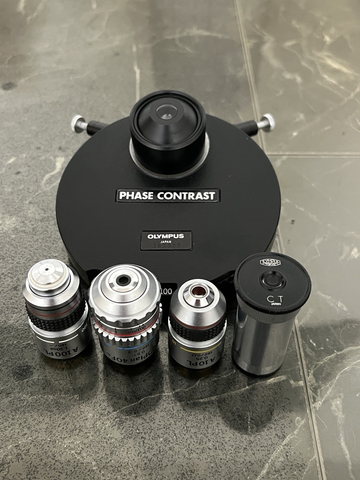 Olympus Phase Contrast Set A10PL A40CPL A100PL Condenser CT Telescope