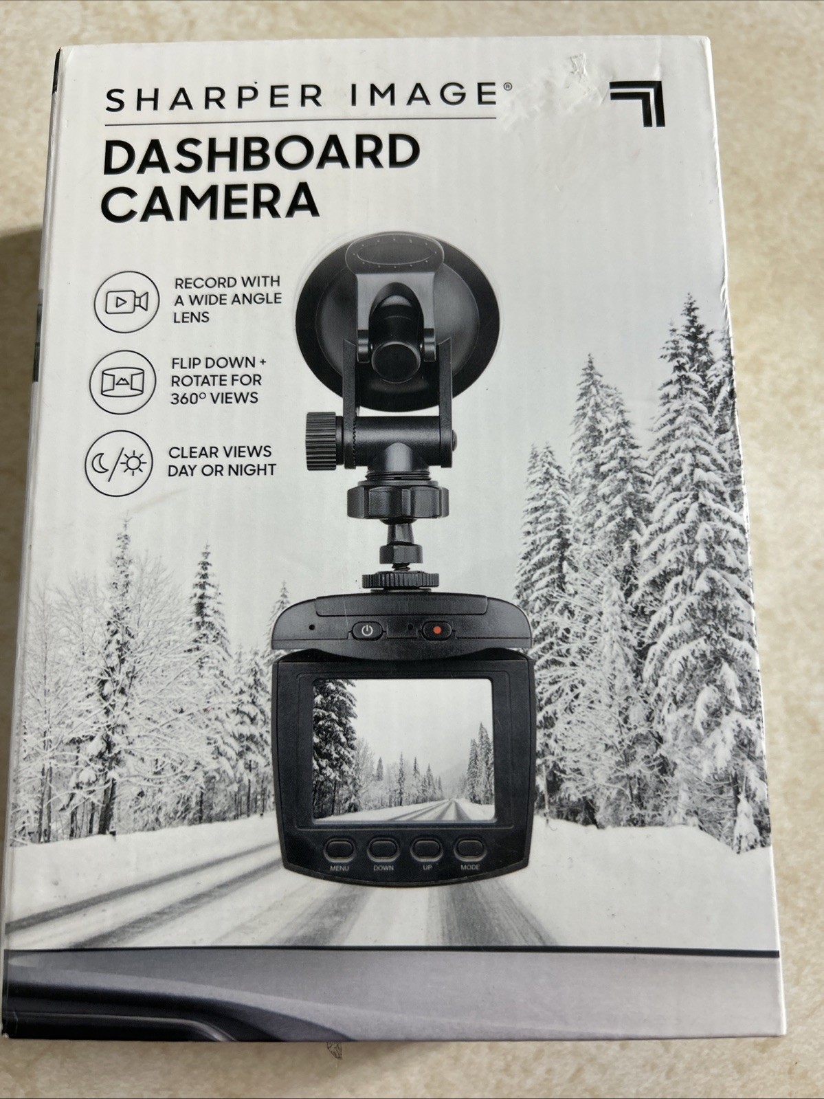 SHARPER IMAGE 720P Dashboard Camera Monitor 270 Deg Pivoting 2.4" LCD Screen F39