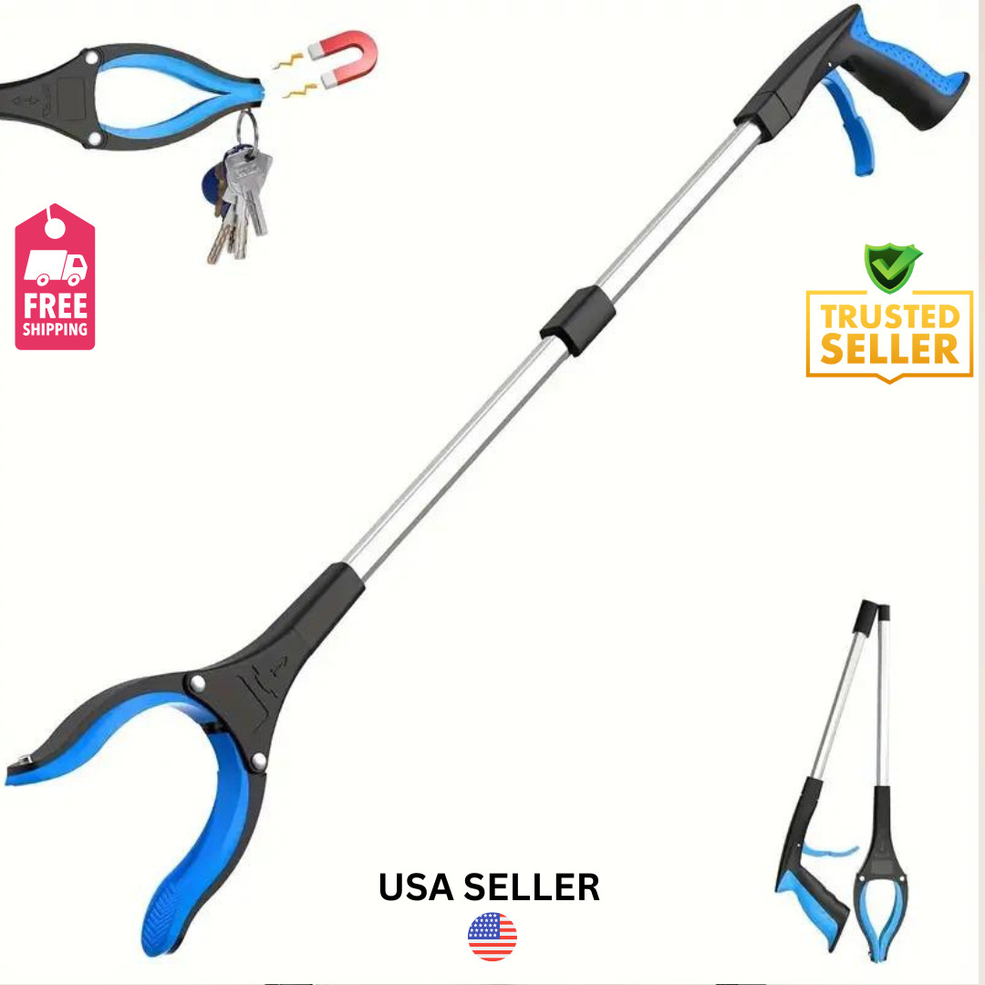 Heavy Duty Trash Picker 32 Inch Grabber Stainless Steel (Free Shipping USA)