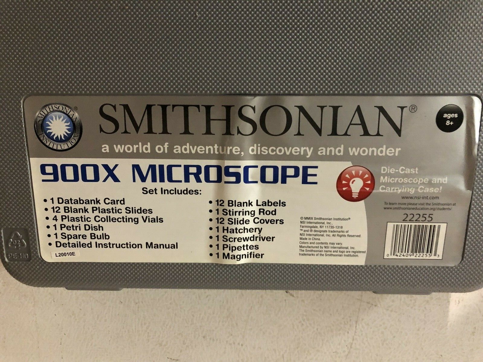 Smithsonian Microscope Kit STEM Mag 150x/450x/900x w/Light & PARTIAL Accessories