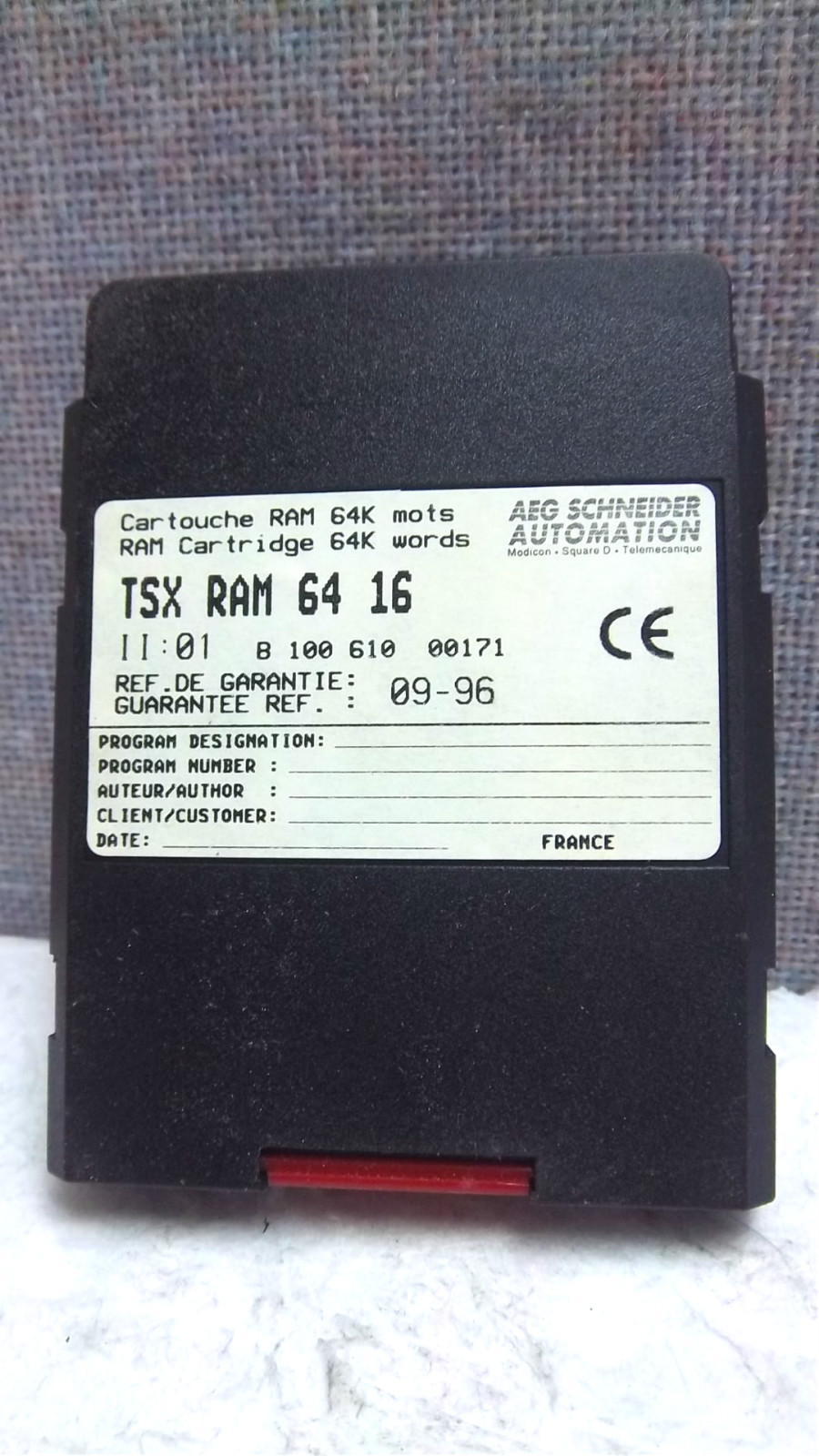 SCHNEIDER MEMORY MODULE CARTRIDGE TSX-RAM-6416 USED TSX RAM 64 16 TSXRAM6416