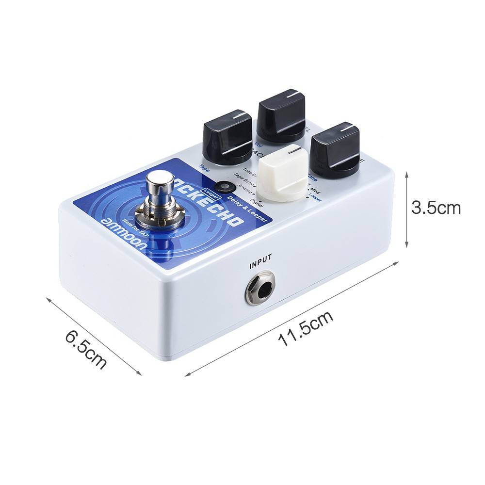 Ammoon POCKECHO Delay & Looper Guitar Effect Pedal 8 Delay Effects Max. 300s