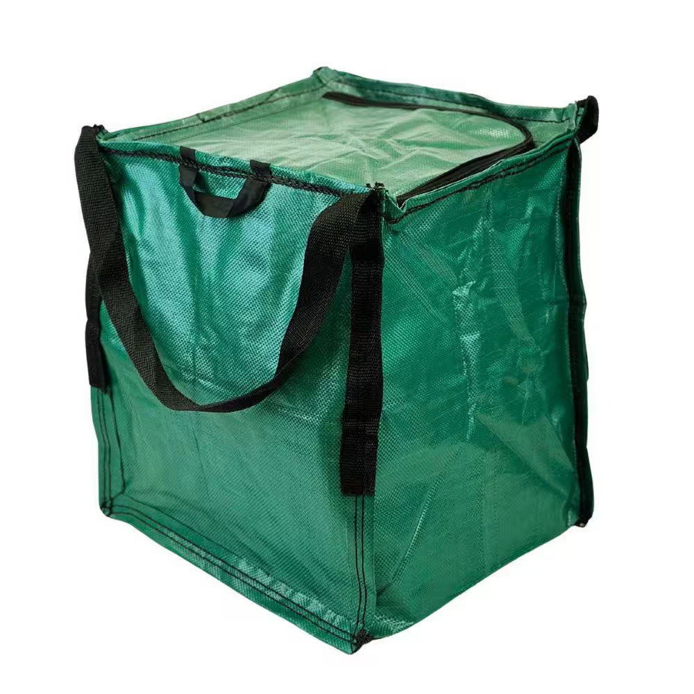 22 Gal. Heavy Duty Zipper Top Tote Storage Bag, Green