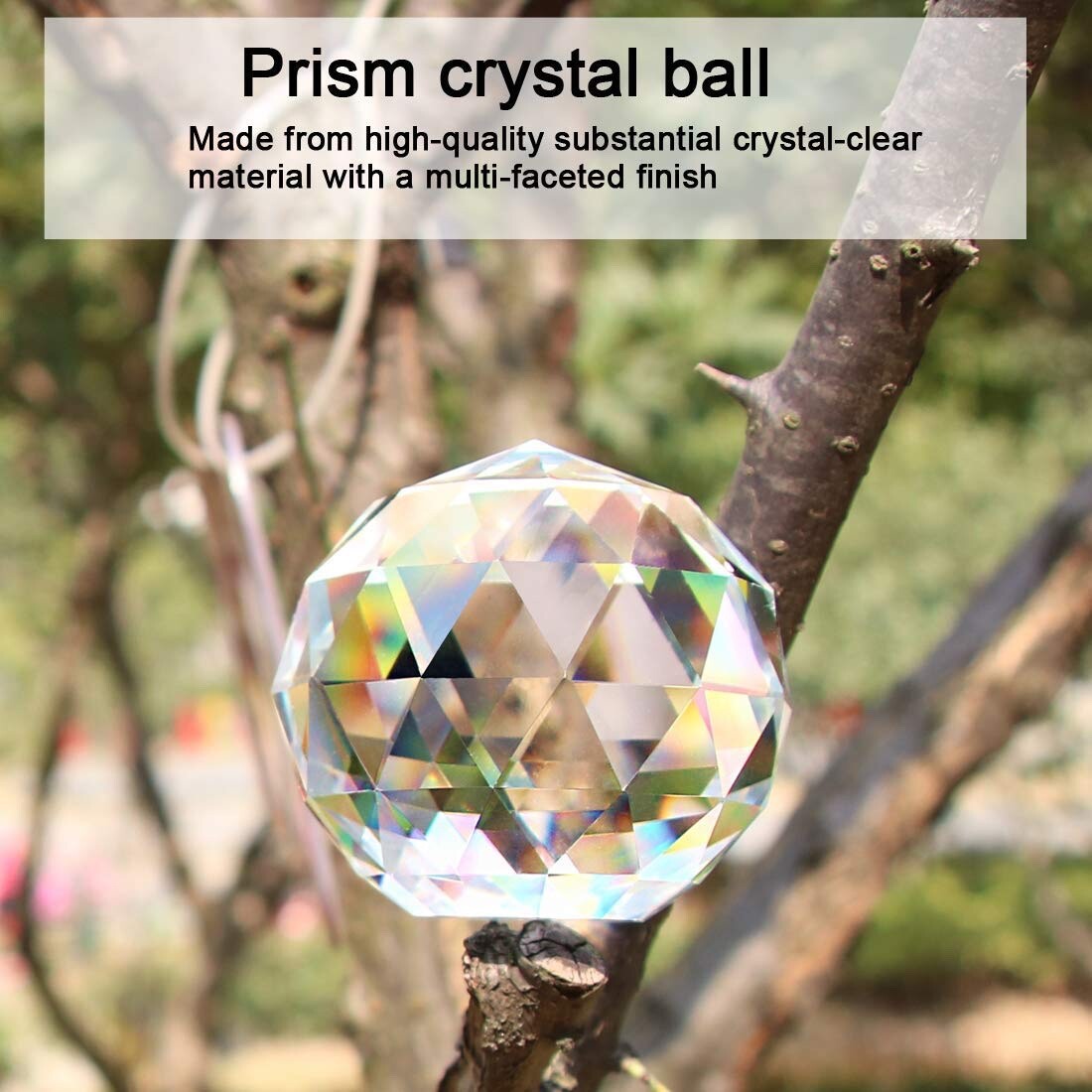 Sun-Catcher Window Decorative Good Luck Clear Crystal Hanging Ball Feng Shui