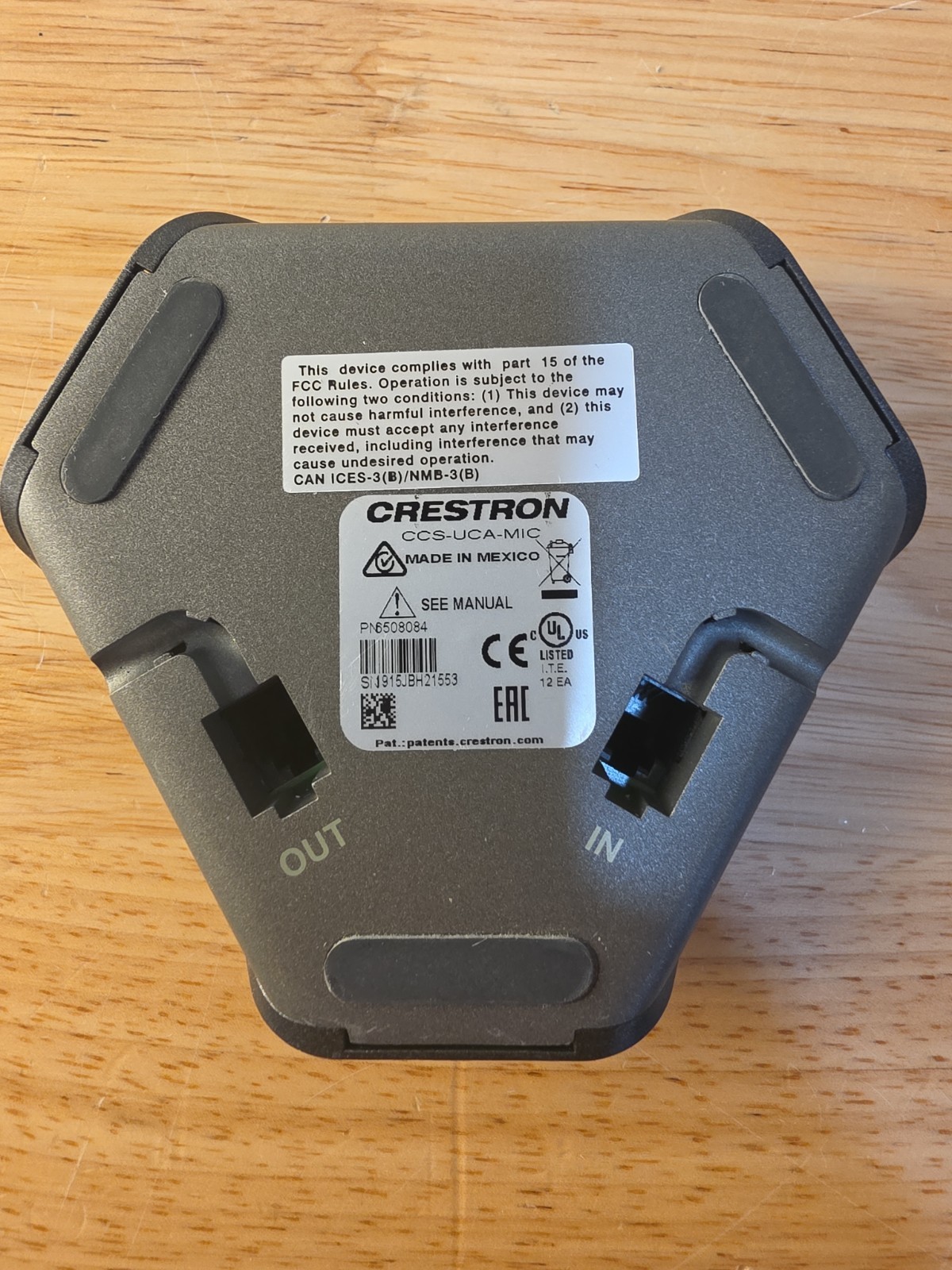 Crestron CCS-UCA-MIC Extension Microphone Pod for Flex Conference 6508084