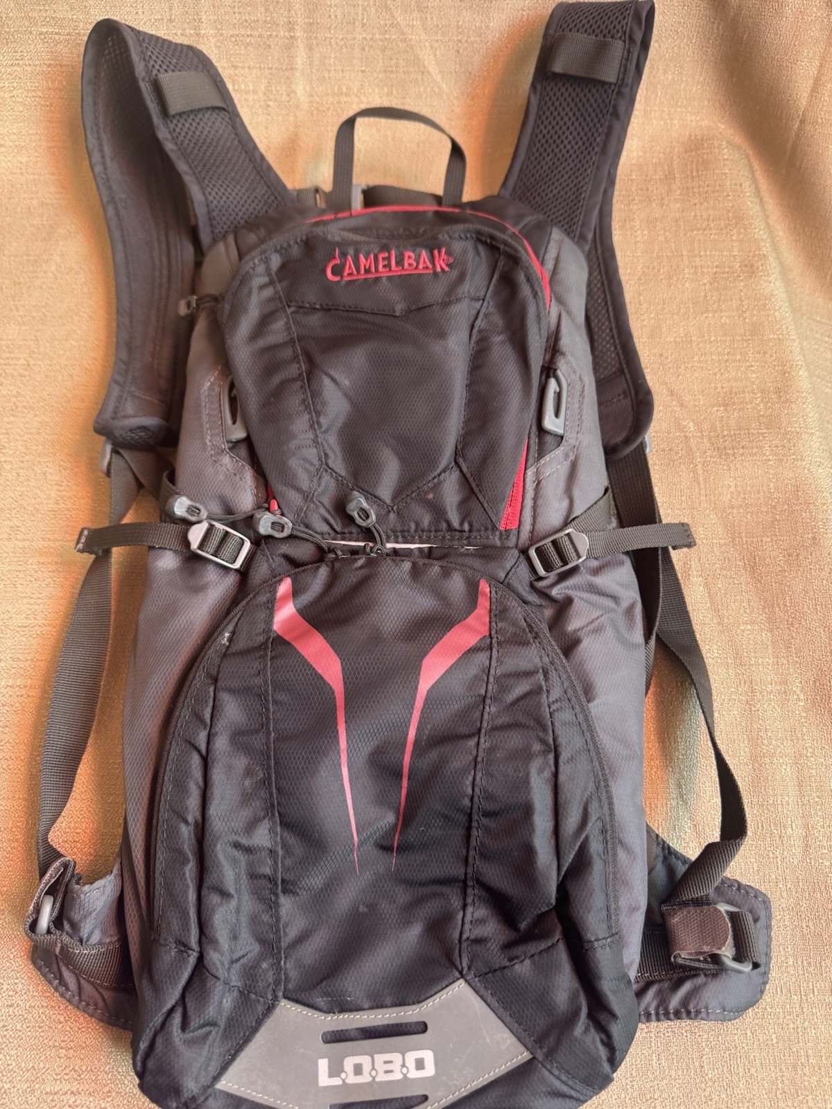 CamelBak LOBO Hydration Backpack XV Black Red Hiking Cycling Pack No Bladd