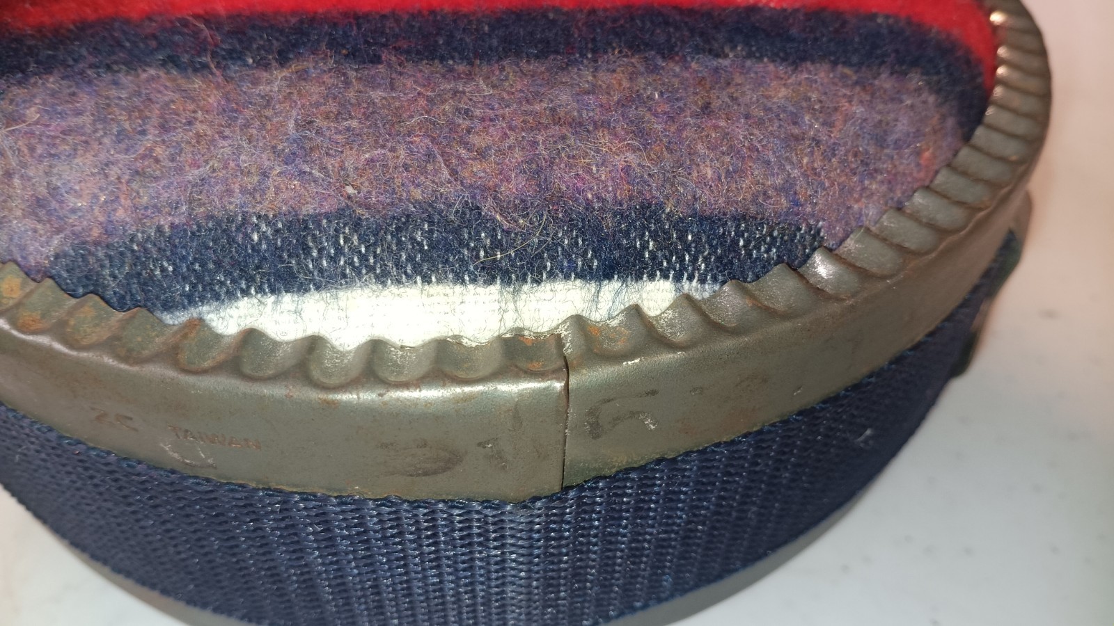 Vintage Camping Canteen With Striped Wool Cover