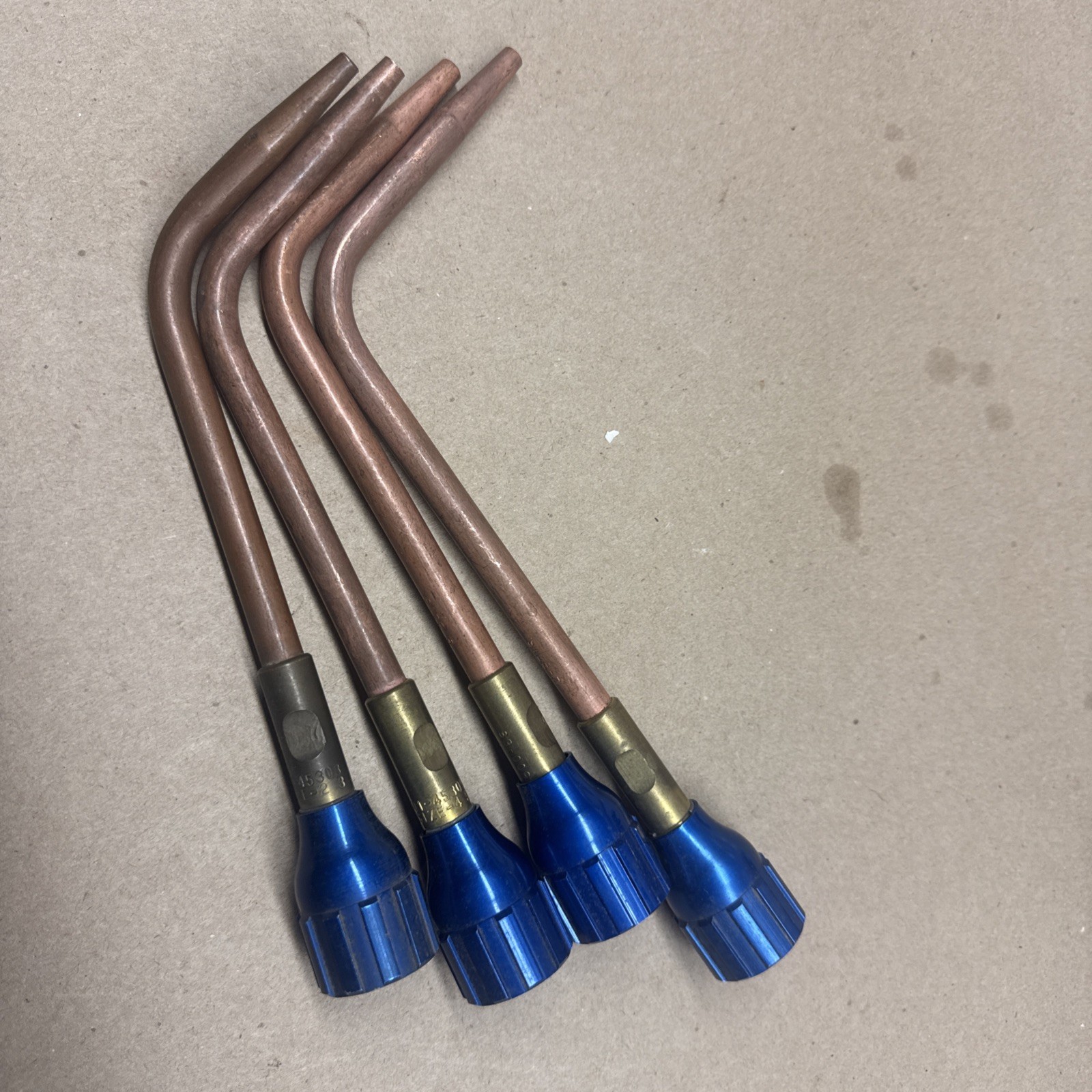 4 Marquette Super-Jet Welding Tips Oxy-Acetylene - Blue Nut
