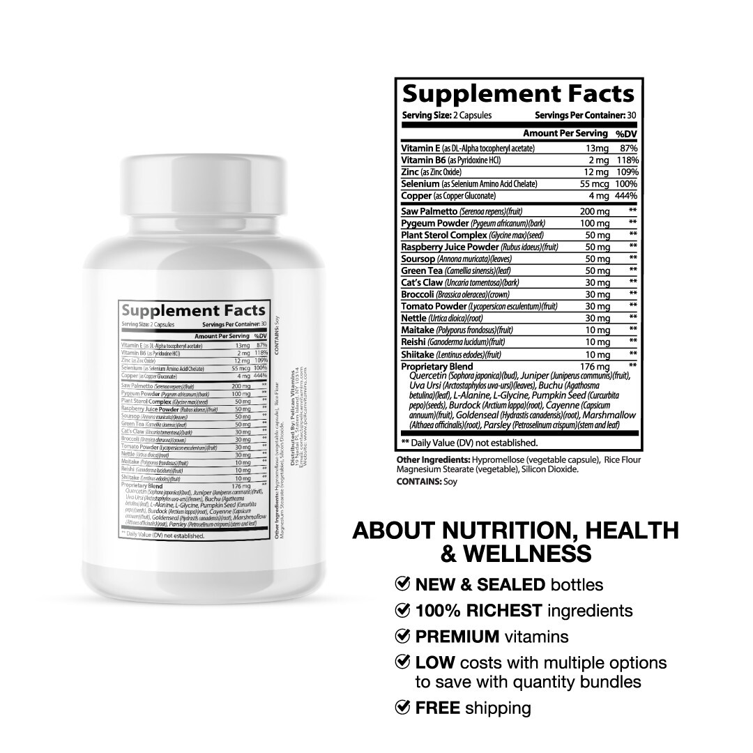 Gentle Flow Advanced - Prostate Support- 12 Bottles- 720 Capsules