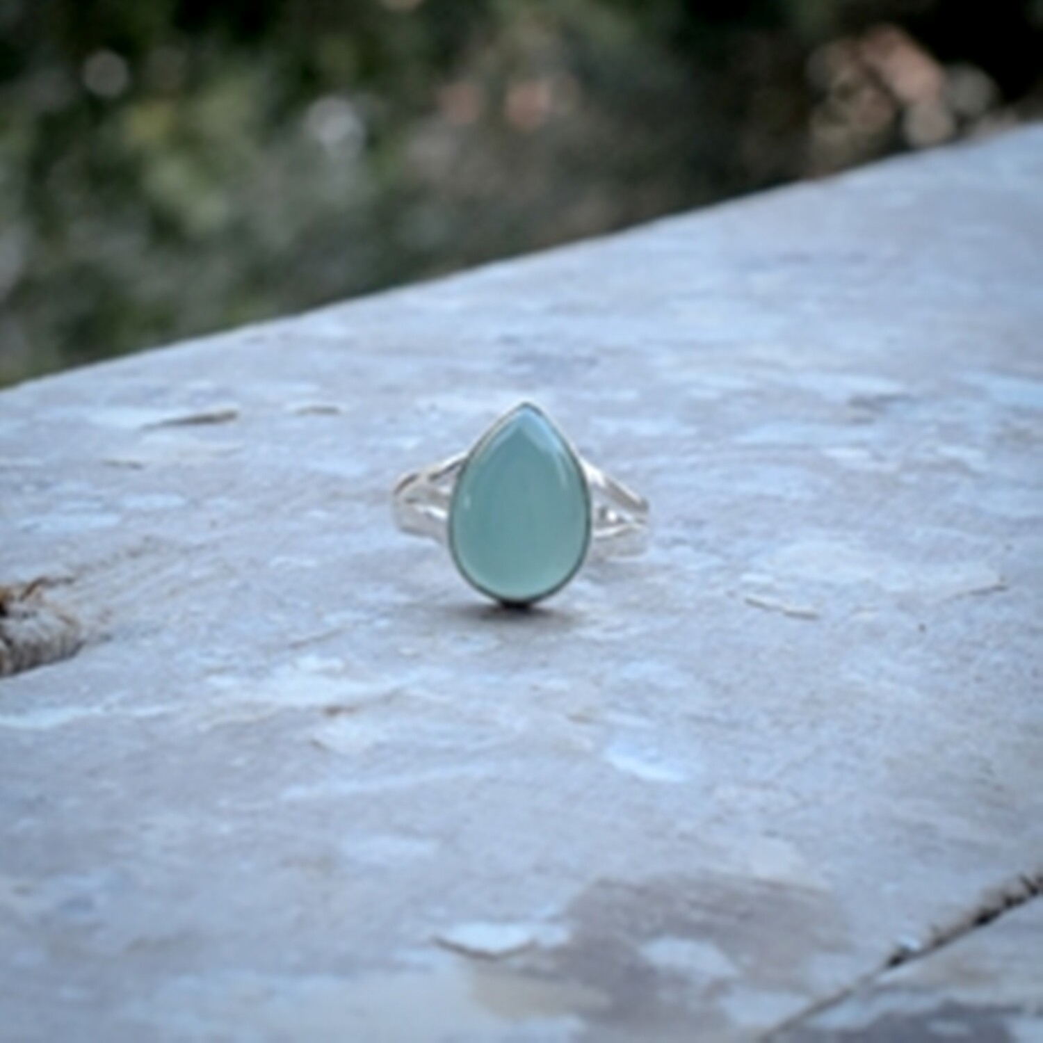Marvelous Blue Chalcedony Gemstone 925 Sterling Silver Handmade Ring All Size