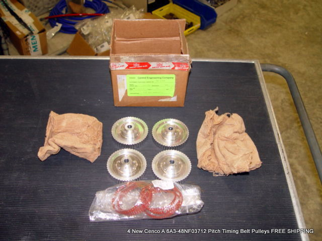 4 New Cenco A 6A3-48NF03712 Aluminum Pitch Timing Belt Pulleys FREE SHIPPING