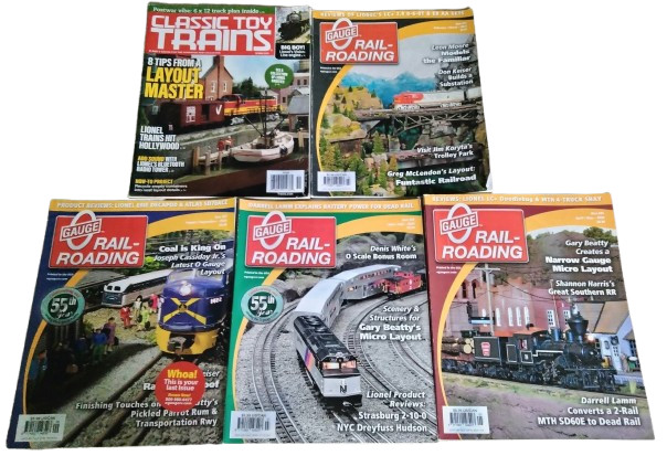 lot of 5 Rail roading magazines 4 Gauge & 1 classic toy trains 2024 Feb thru Sep