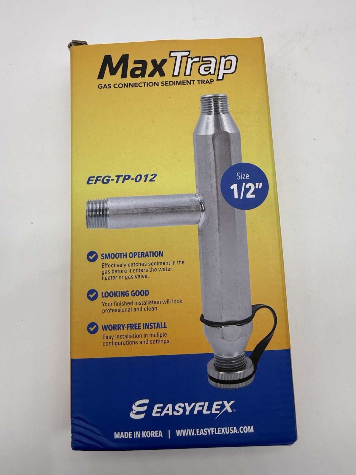 EasyFlex 1/2 in Gas Sediment Trap Drip Leg MPT x MPT EFG-TP-012